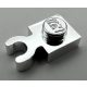 4085, 44860, 60897, 93793 | Chrome Silver Plate, Modified 1 x 1 with Clip Vertical - Type 4 (thick open O clip) | Custom Chromed by Bubul
