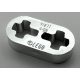 41677 Chrome Silver Technic, Liftarm 1 x 2 Thin  41677 Custom Chromed by BUBUL