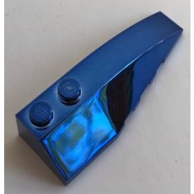 41747 Chrome BLUE Wedge 6 x 2 Right Custom Chromed by BUBUL