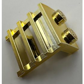   4175 Chrome Gold Plate, Modified 1 x 2 with Ladder Custom Chromed by BUBUL