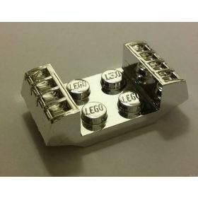   Chrome Silver Plate, Modified 2 x 2 with Grills  number: 41862  Custom Chromed by Bubul
