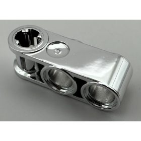   42003 | Chrome Silver Technic, Axle and Pin Connector Perpendicular 3L with 2 Pin Holes | Custom Chromed by BUBUL