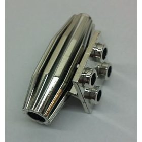   4229 | Chrome Silver Engine, Strakes, 2 x 2 Thin Top Plate | Custom Chromed by BUBUL