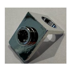   42446, 28974 | Chrome Silver Minifigure Neck Bracket with Back Stud - Thin Back Wall | Custom Chromed by BUBUL