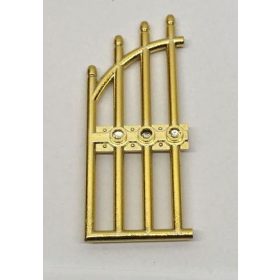   42448 | Chrome Gold Door 1 x 4 x 9 Arched Gate with Bars and Three Studs | Custom Chromed by BUBUL