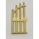 42448 | Chrome Gold Door 1 x 4 x 9 Arched Gate with Bars and Three Studs | Custom Chromed by BUBUL