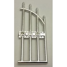   42448 | Chrome Silver Door 1 x 4 x 9 Arched Gate with Bars and Three Studs | Custom Chromed by Bubul