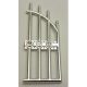 42448 | Chrome Silver Door 1 x 4 x 9 Arched Gate with Bars and Three Studs | Custom Chromed by Bubul
