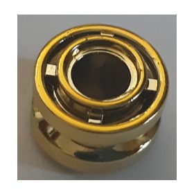   42610 | Chrome Gold Wheel 11mm D. x 8mm with Center Groove | Custom Chromed by Bubul