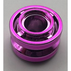   42610 | Chrome Pink Wheel 11mm D. x 8mm with Center Groove | Custom Chromed by Bubul