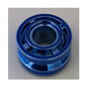   42610 | Chrome Blue Wheel 11mm D. x 8mm with Center Groove | Custom Chromed by Bubul