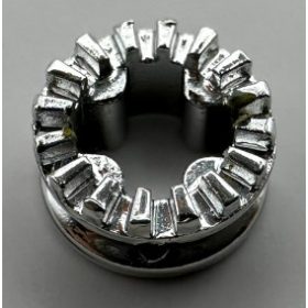   4265b Chrome Silver Technic Bush 1/2 Toothed Type II   Custom Chromed by Bubul
