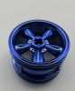 42716 Chrome Blue Wheel 30.4mm D. x 20mm with No Pin Holes and 5 Large Spokes Custom Chromed by BUBUL