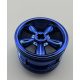 42716 Chrome Blue Wheel 30.4mm D. x 20mm with No Pin Holes and 5 Large Spokes Custom Chromed by BUBUL