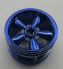 42716 Chrome Blue Wheel 30.4mm D. x 20mm with No Pin Holes and 5 Large Spokes Custom Chromed by BUBUL