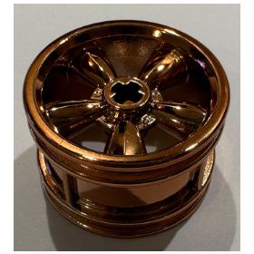 42716 Chrome CopperD Wheel 30.4mm D. x 20mm with No Pin Holes and 5 Large Spokes  42716 Custom Chromed by BUBUL