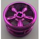 42716 Chrome Pink Wheel 30.4mm D. x 20mm with No Pin Holes and 5 Large Spokes Custom Chromed by BUBUL