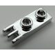4275 | Chrome Silver Hinge Plate 1 x 2 with 3 Fingers | Custom Chromed by BUBUL