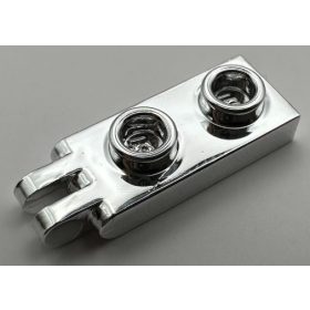  4276 | Chrome Silver Hinge Plate 1 x 2 with 2 Fingers | Custom Chromed by BUBUL