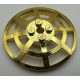 4285, 30234 | Chrome Gold Dish 6 x 6 Inverted (Radar) Webbed | Custom Chromed by Bubul
