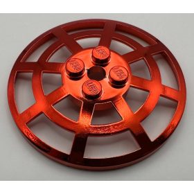   4285, 30234 | Chrome RED Dish 6 x 6 Inverted (Radar) Webbed | Custom Chromed by Bubul