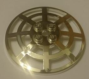 4285a | Chrome Silver Dish 6 x 6 Inverted (Radar) Webbed - Type 1 (underside attachable at any position) | Custom Chromed by BUBUL