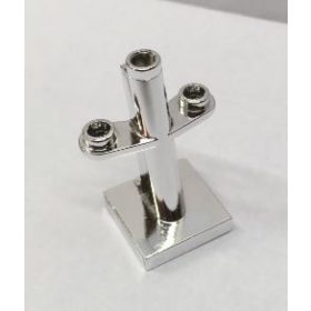   4289 | Chrome Silver Boat Mast 2 x 2 x 3 Inclined with Stud on Top and Two Sides | Custom Chromed by BUBUL