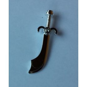   43887 Chrome Silver Minifig, Weapon Sword, Scimitar   Part:43887 Custom chromed by Bubul