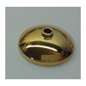   43898 | Chrome GOLD Dish 3 x 3 Inverted (Radar) | Custom Chromed by BUBUL 