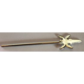   43899 Chrome Silver Minifig, Weapon Pike with 4 Side Blades Custom chromed by Bubul