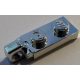 44301 | Chrome Silver Hinge Plate 1 x 2 Locking with 1 Finger On End | Custom Chromed by BUBUL