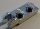 44302 | Chrome Silver Hinge Plate 1 x 2 Locking with 2 Fingers on End | Custom Chromed by BUBUL