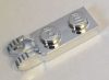 44302 | Chrome Silver Hinge Plate 1 x 2 Locking with 2 Fingers on End | Custom Chromed by BUBUL