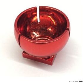   44358 | Chrome RED Cylinder Hemisphere 2 x 2 Ball Turret Socket Base | Custom Chromed by BUBUL