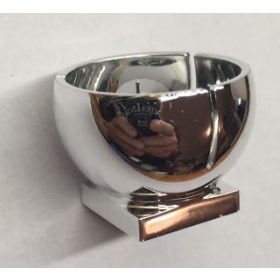   44358 | Chrome Silver Cylinder Hemisphere 2 x 2 Ball Turret Socket Base | Custom Chromed by BUBUL
