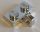 44567 | Chrome Silver Hinge Plate 1 x 2 Locking with 1 Finger on Side (Undetermined Type) | Custom Chromed by BUBUL