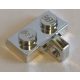 44567 | Chrome Silver Hinge Plate 1 x 2 Locking with 1 Finger on Side (Undetermined Type) | Custom Chromed by BUBUL