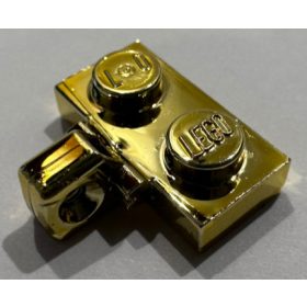   44567 | Chrome Gold Hinge Plate 1 x 2 Locking with 1 Finger on Side (Undetermined Type) | Custom Chromed by BUBUL