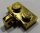 44567 | Chrome Gold Hinge Plate 1 x 2 Locking with 1 Finger on Side (Undetermined Type) | Custom Chromed by BUBUL
