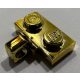44567 | Chrome Gold Hinge Plate 1 x 2 Locking with 1 Finger on Side (Undetermined Type) | Custom Chromed by BUBUL