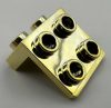 44728, 92411, 21712 | Chrome Gold Bracket 1 x 2 - 2 x 2 | Custom Chromed by Bubul