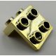 44728, 92411, 21712 | Chrome Gold Bracket 1 x 2 - 2 x 2 | Custom Chromed by Bubul