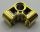 44809 Chrome Gold Technic, Pin Connector Perpendicular 2 x 2 Bent  Custom Chromed by BUBUL