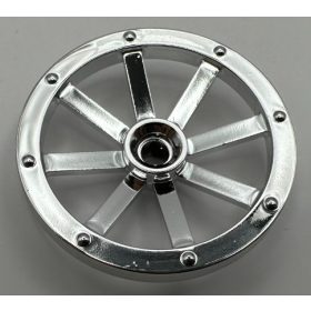   4489 Chrome Silver Wheel Wagon Large 33mm D., Undetermined Hole Type  Custom chromed by Bubul