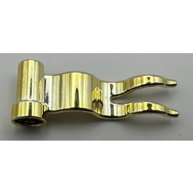   4495 | Chrome Gold Flag 4 x 1 Wave Right | Custom Chromed by Bubul