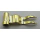 4495 | Chrome Gold Flag 4 x 1 Wave Right | Custom Chromed by Bubul
