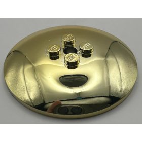   45729, 44375 | Chrome Gold Dish 6 x 6 Inverted (Radar) | Custom Chromed by Bubul