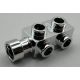 4595 | Chrome Silver Brick, Modified 1 x 2 x 2/3 with Studs on Sides | Custom Chromed by BUBUL