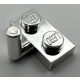 4623, 43876, 88072 | Chrome Silver Plate, Modified 1 x 2 with Arm Up (Horizontal Arm Length 6mm) | Custom Chromed by BUBUL