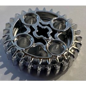   46372 Chrome Silver Technic, Gear 28 Tooth Double Bevel  46372 Custom Chromed by BUBUL